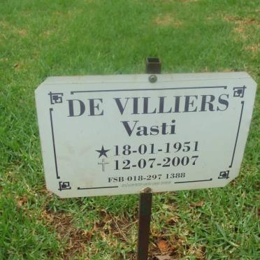 VILLIERS Vasti, de 1951-2007