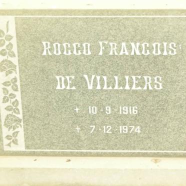 VILLIERS Rocco Francois, de 1916-1974