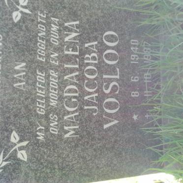 VOSLOO Magdalena Jacoba 1940-1987