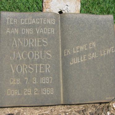 VORSTER Andries Jacobus 1897-1968