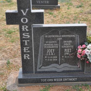 VORSTER P.W. 1927- &amp; J.S.M. 1928-2010