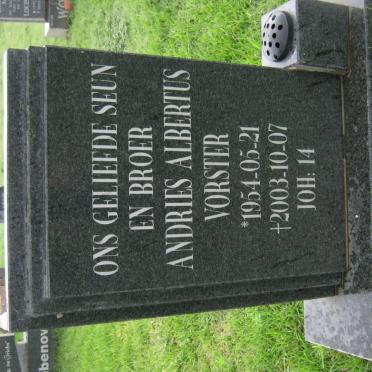 VORSTER Andries Albertus 1954-2003