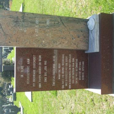 VOLSCHENK Maria Gertruida Elizabeth 1935-2001 :: VOLSCHENK ? 1957-1990