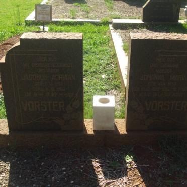 VORSTER Jacobus Adriaan 18??-1960 &amp; Johanna Maria VAN WYK 18??-1975