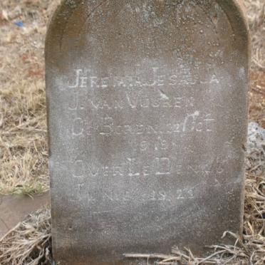 VUUREN Jeremia Jesaja, J. van 1918-1923