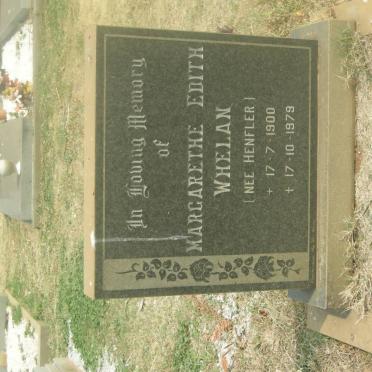 WHELAN Margarethe Edith nee HENFLER 1900-1979