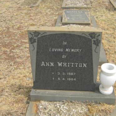WHITTON Ann 1907-1984