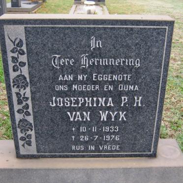 WYK Josephina P. H., van 1933-1976