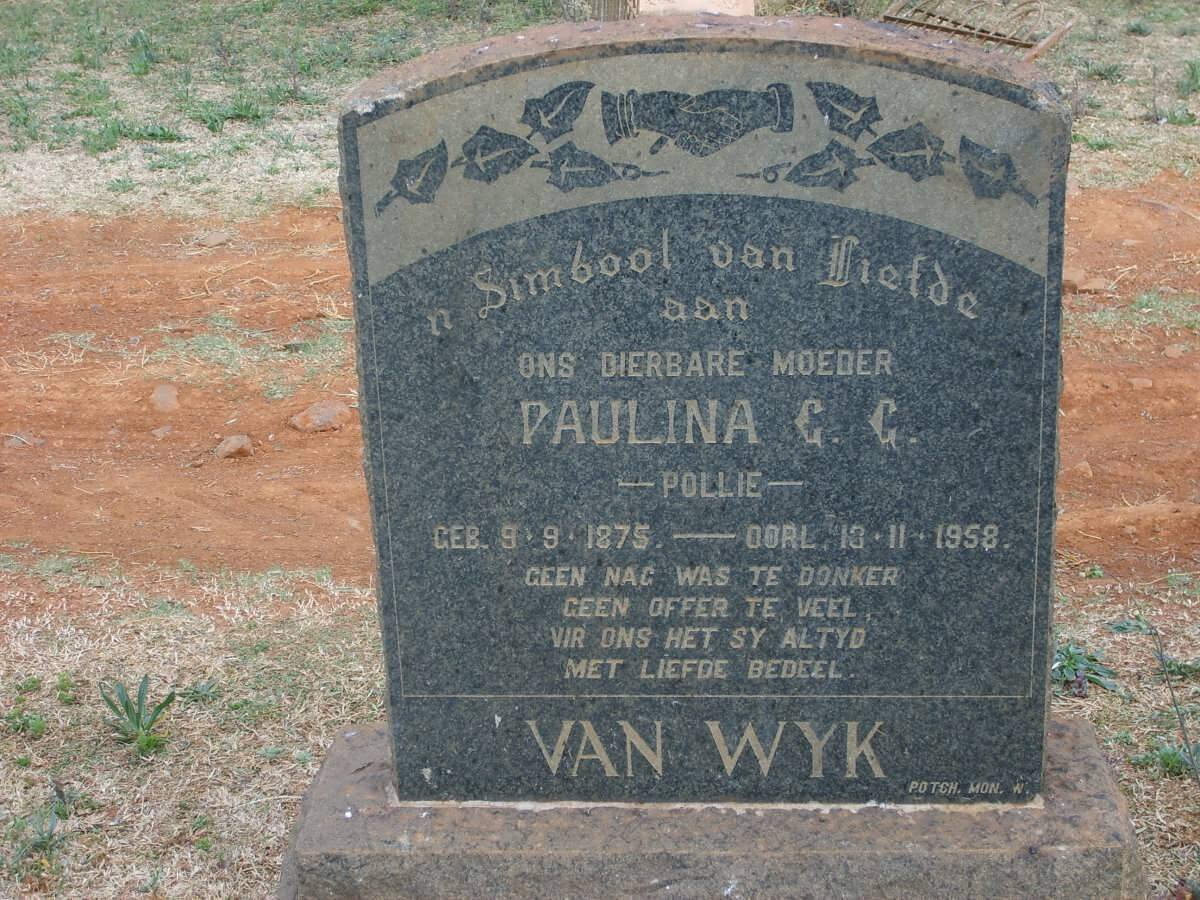WYK Paulina G.G., van 1875-1958