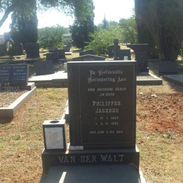 WALT Philippus Jacobus, van der 1897-1982