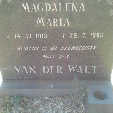 WALT Magdalena Maria, van der 1913-1986