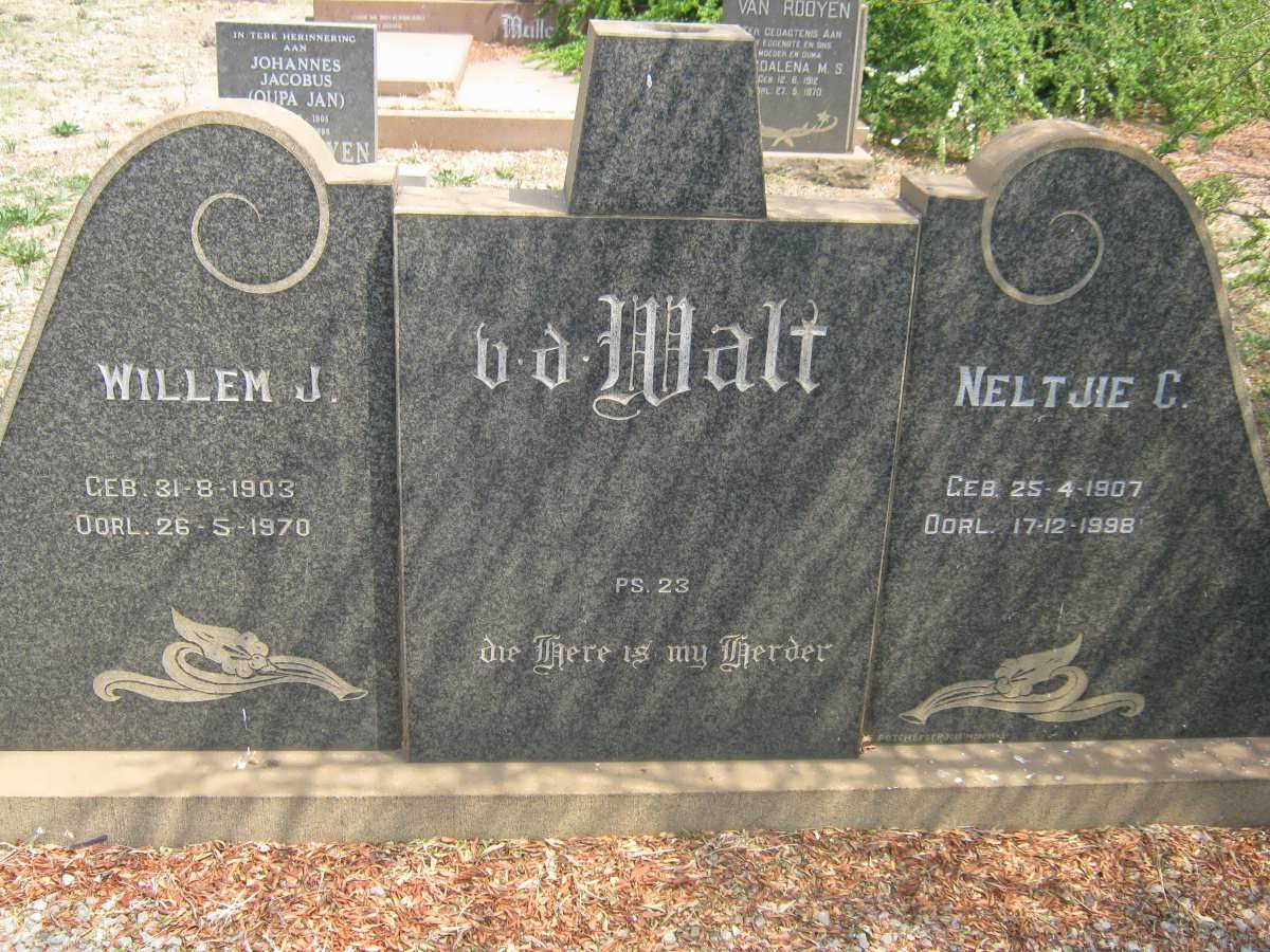 WALT Willem J., v.d. 1903-1970 &amp; Neltjie C. 1907-1998