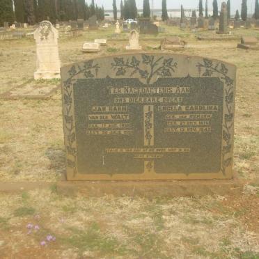 WALT Jan Harm, van der 1868-1951 &amp; Engela Carolina VAN NIEKERK 1875-1945