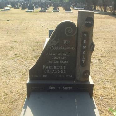 WALT Marthinus Johannes, v.d. 1951-1984