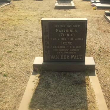 WALT Marthinus, van der 1906-1983 &amp; Irene 1906-1987