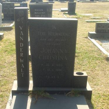 WALT Johanna Christina, van der 1895-1986