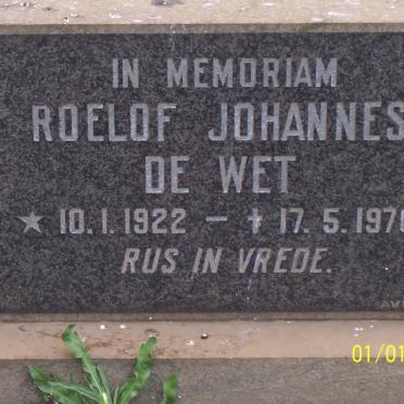 WET Roelof Johannes, de 1922-1970
