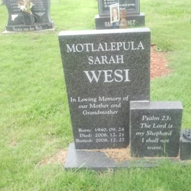 WESI Motlalepula Sarah 1940-2008