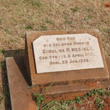 WESSELS Carolina M. nee STRAUSS 1861-1939