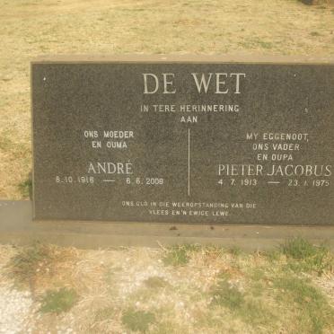 WET Pieter Jacobus, de 1913-1975 &amp; André 1916-2009
