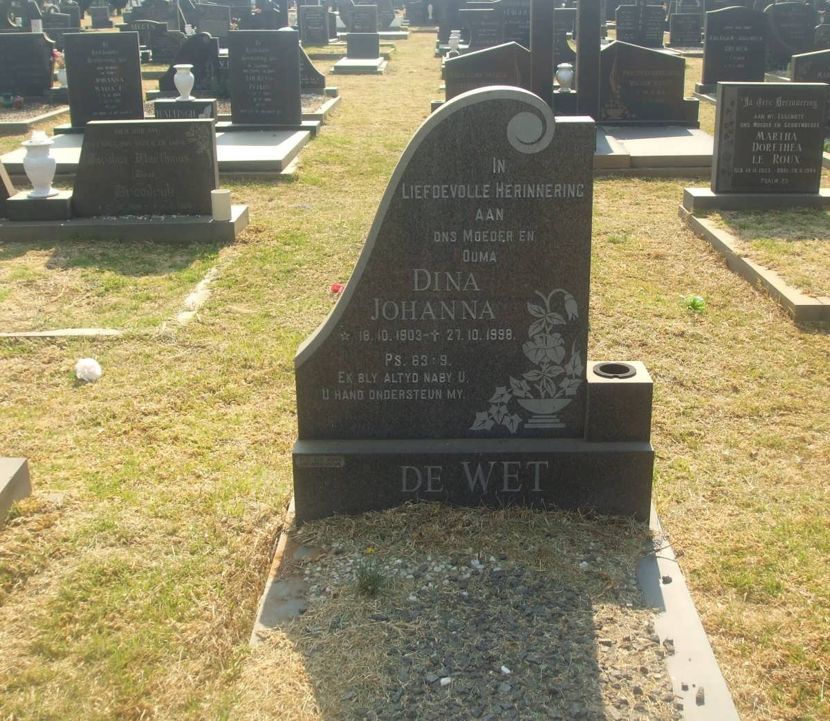 WET Dina Johanna, de 1903-1998