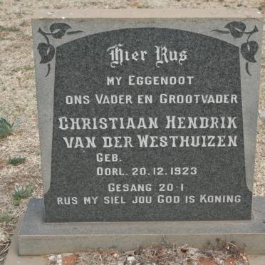 WESTHUIZEN Christiaan Hendrik, van der -1923