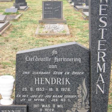 WESTERMAN Hendrik 1953-1976