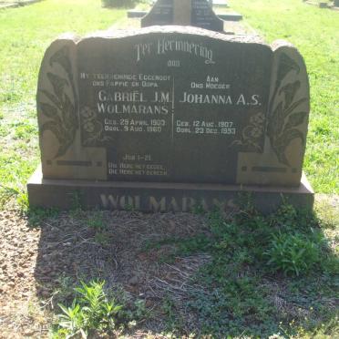 WOLMARANS Gabriël J.M. 1903-1960 &amp; Johanna A.S. 1907-1993