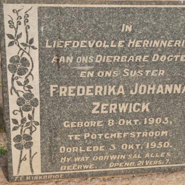 ZERWICK Frederika Johanna 1903-1950