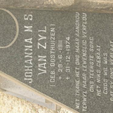 ZYL Johanna M.S., van nee OOSTHUIZEN 1911-1974