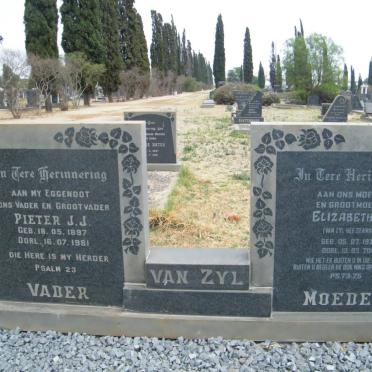 ZYL Pieter J.J., van 1897-1981 &amp; Elizabeth C. nee SEAMAN 1920-2011