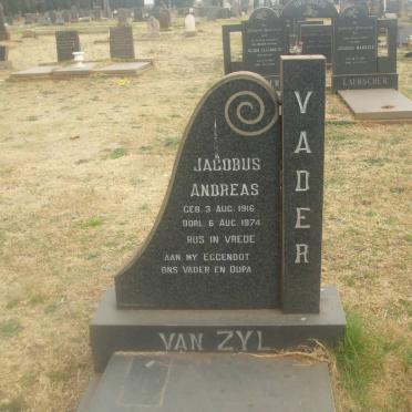 ZYL Jacobus Andreas, van 1916-1974