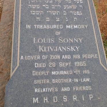 KLIVJANSKY Louis Sonny -1965