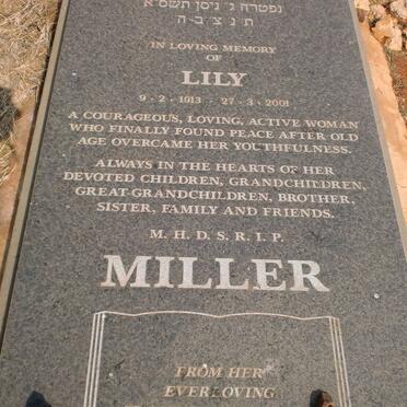 MILLER Lily 1913-2001