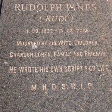 PINES Rudolph 1922-2005