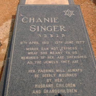SINGER Chanie 1912-1977