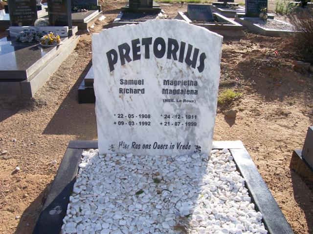 PRETORIUS Samuel Richard 1908-1992 &amp; Magrietha Magdalena LEROUX 1911-1999