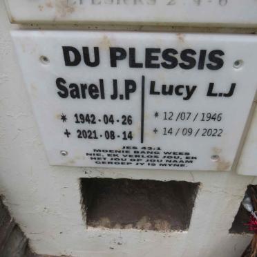 PLESSIS Sarel J.P., du 1942-2021 & Lucy L.J. 1946-2022