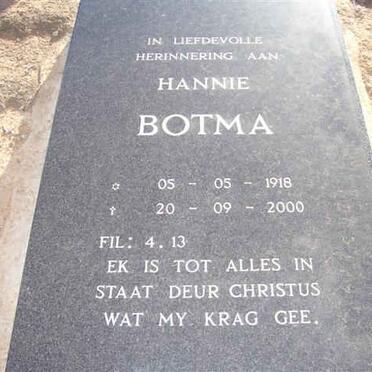 BOTMA Hannie 1918-2000