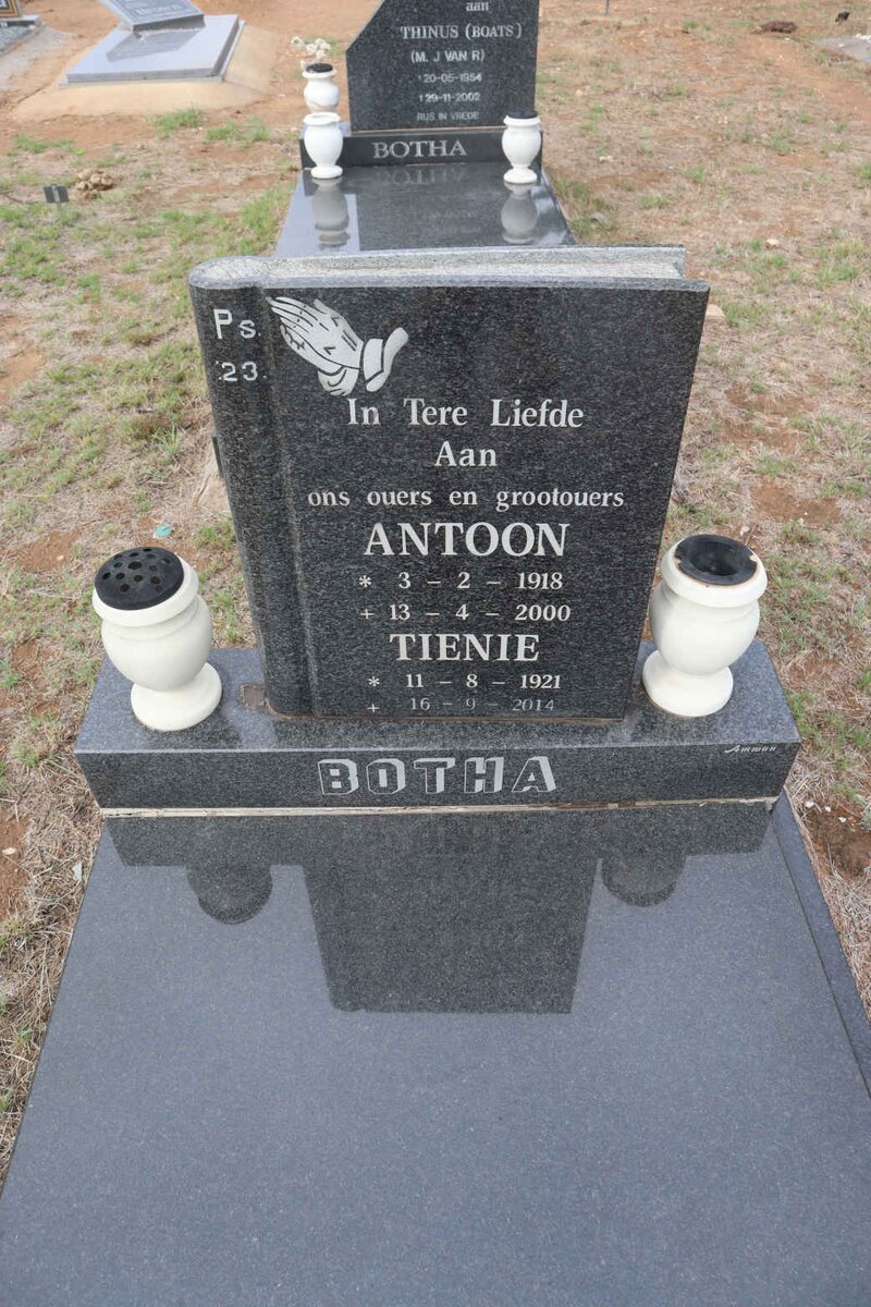 BOTHA Antoon 1918-2000 & Tienie 1921-2014