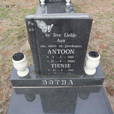 BOTHA Antoon 1918-2000 & Tienie 1921-2014