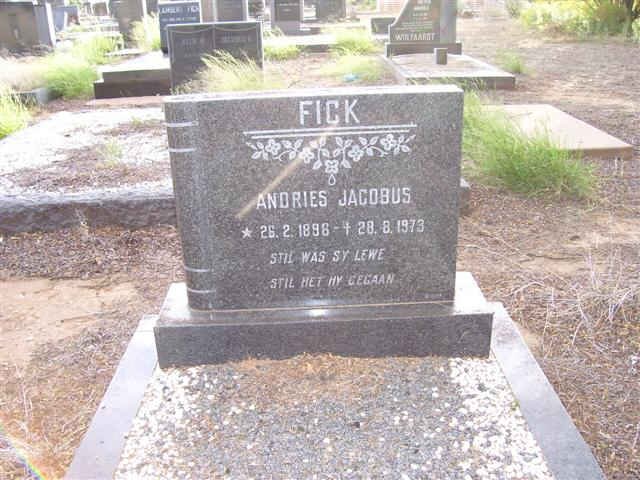 FICK Andries Jacobus 1896-1973