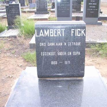 FICK Lambert 1889-1971