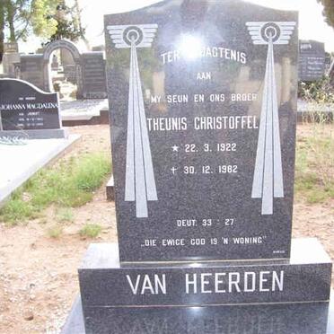 HEERDEN Theunis Christoffel, van 1922-1982