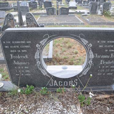 JACOBS Frederick Johannes 1895-1986 & Jacomina Francina Elizabeth 1908-1991