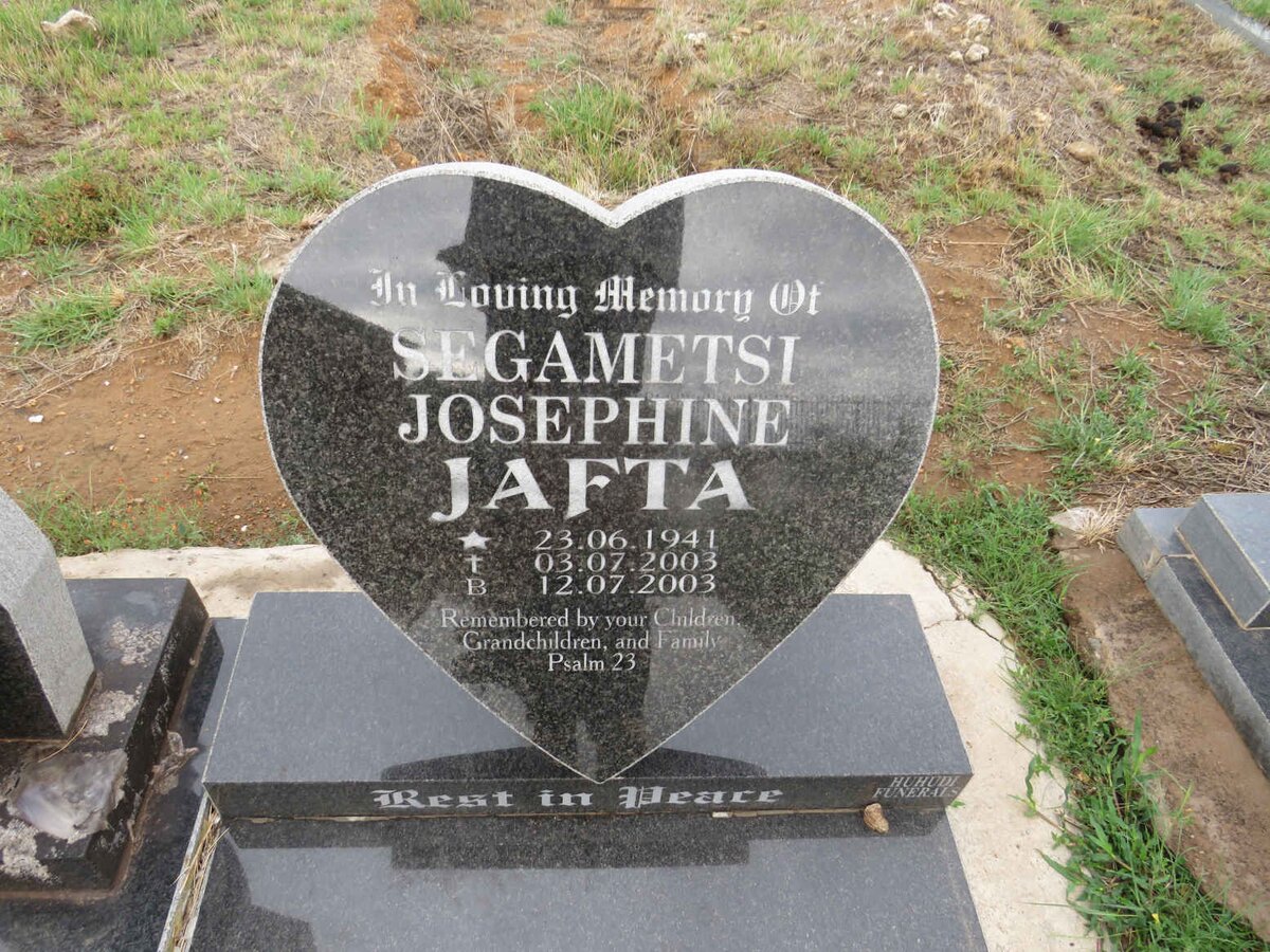 JAFTA Segametsi Josephine 1941-2003