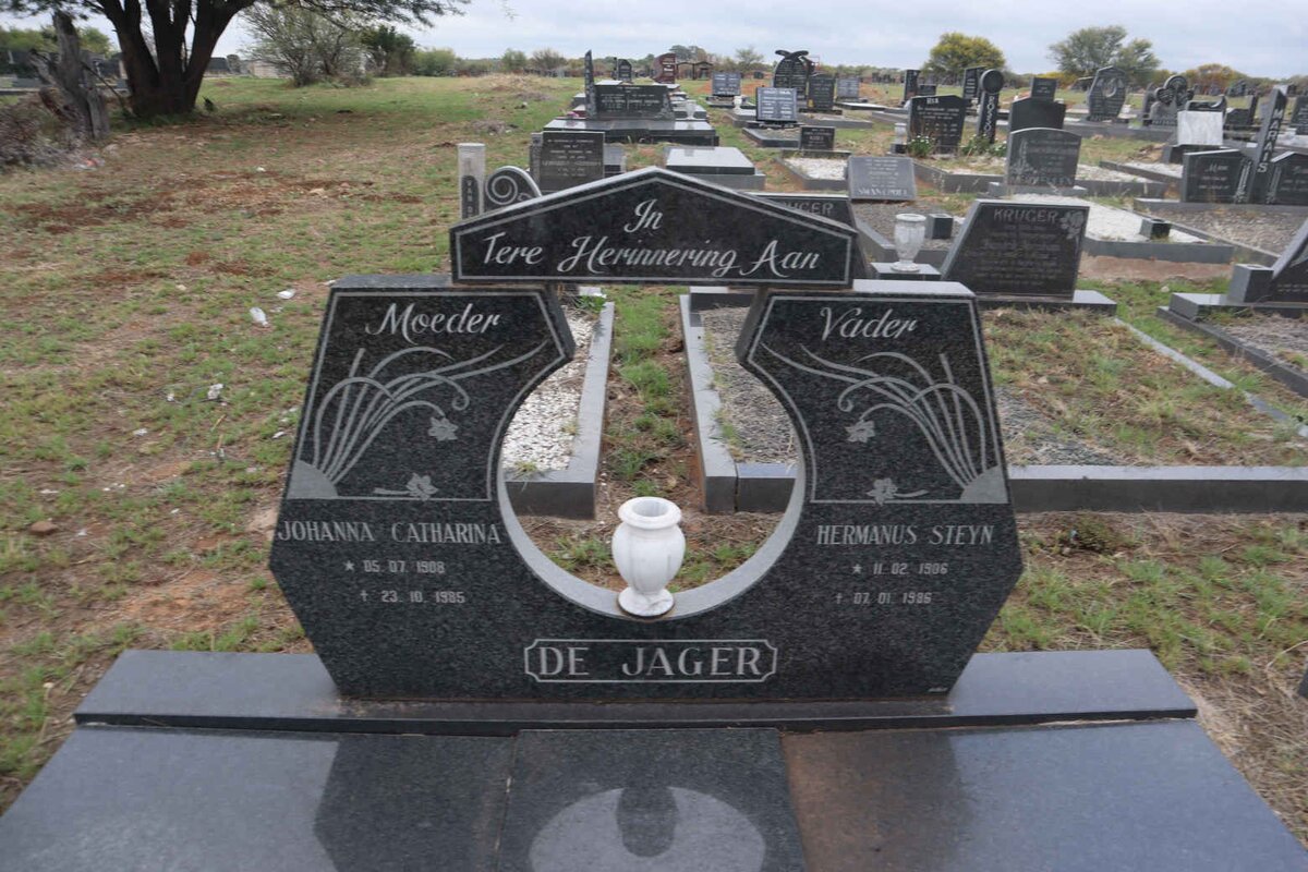 JAGER Hermanus Steyn, de 1906-1986 & Johanna Catharina 1908-1985