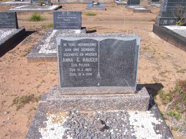 KRUGER Anna C. nee PELZER 1905-1956