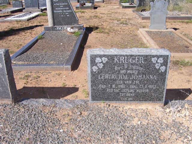 KRUGER Gertruida Johanna nee VAN ZYL 1880-1953