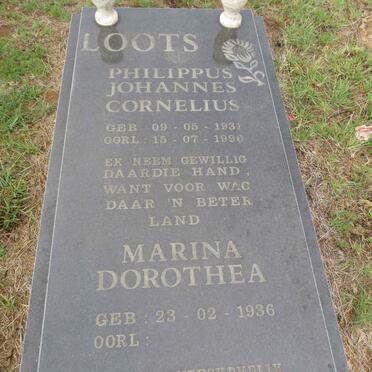 LOOTS Philippus Johannes Cornelius 1931-1996 & Marina Dorothea 1936- 
